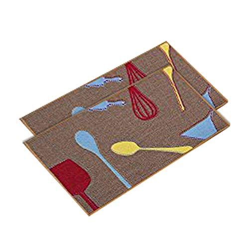 Brown 15x47+15x23 Carvapet 2 Pieces Non-Slip Kitchen Mat Set Rubber Backing Doormat Runner Rug Set Coffee Design Brown 15x47+15x23 Carvapet 2 Pieces Non-Slip Kitchen Mat Set Rubber Backing Doormat Runner Rug Set Coffee Design